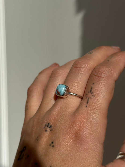 They Don't Come Here - Larimar Ring MADE TO ORDER