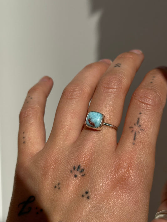 They Don't Come Here - Larimar Ring MADE TO ORDER