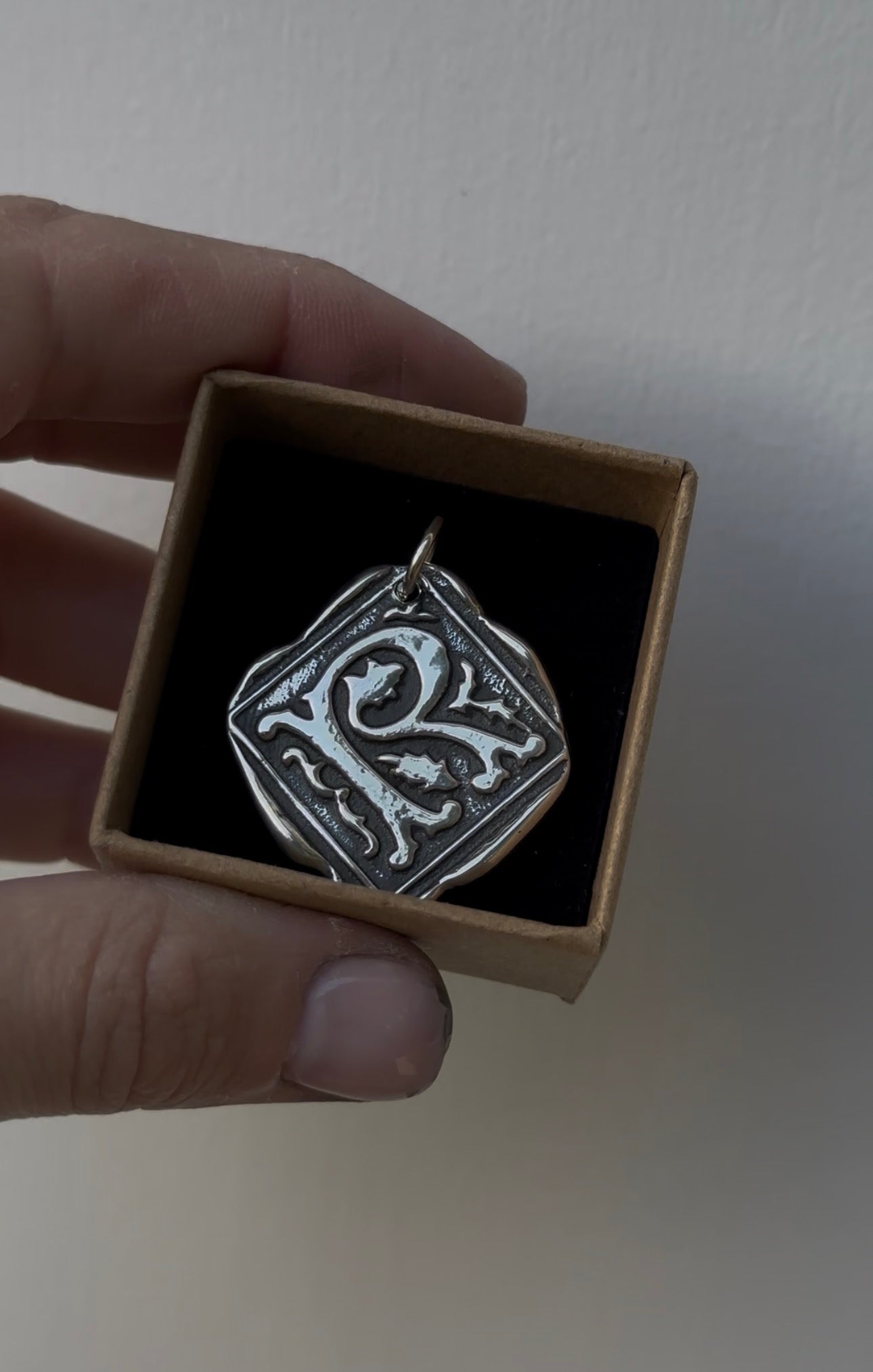 Wax Seal Initial Charm