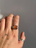 Bellas Truck Size 7.5 - Orange Agate Ring