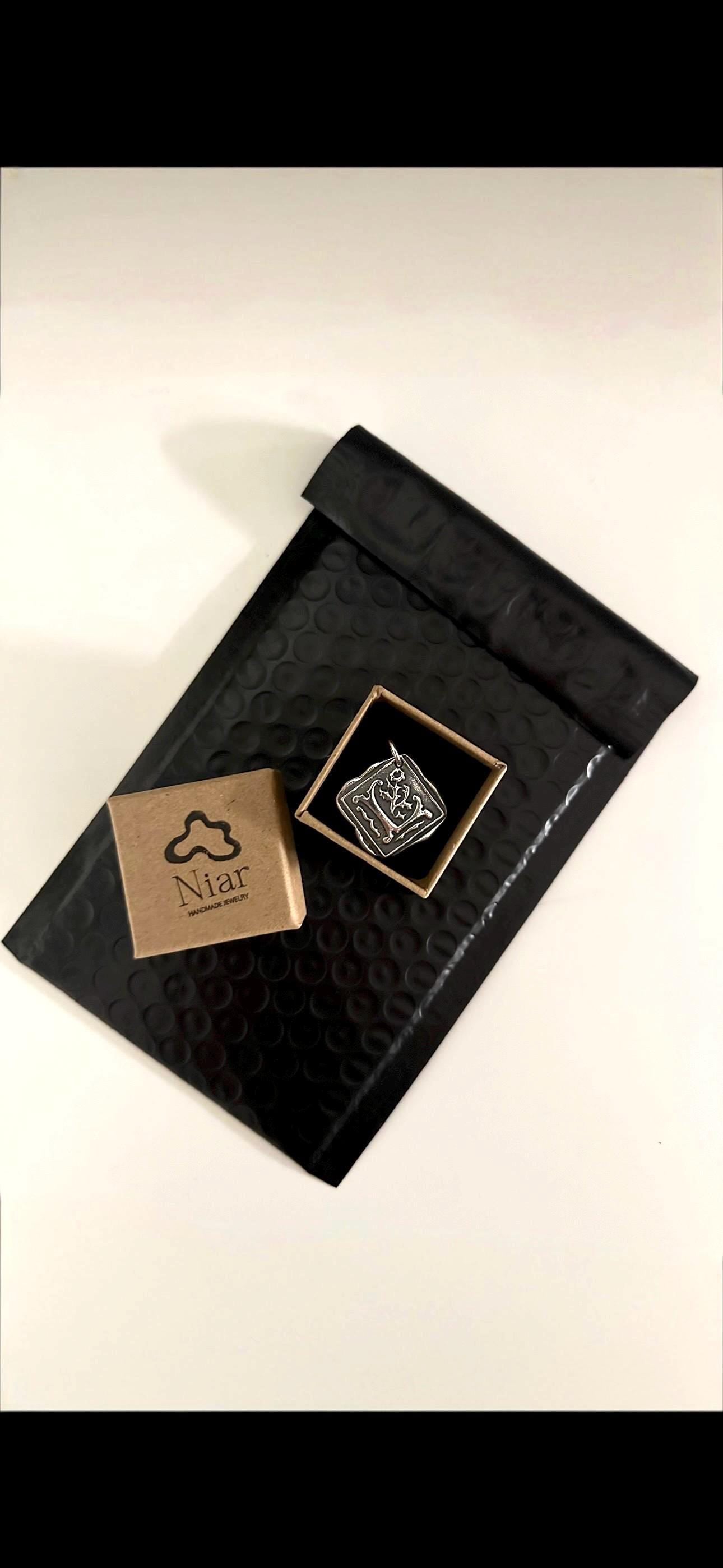 Wax Seal Initial Charm Pendant