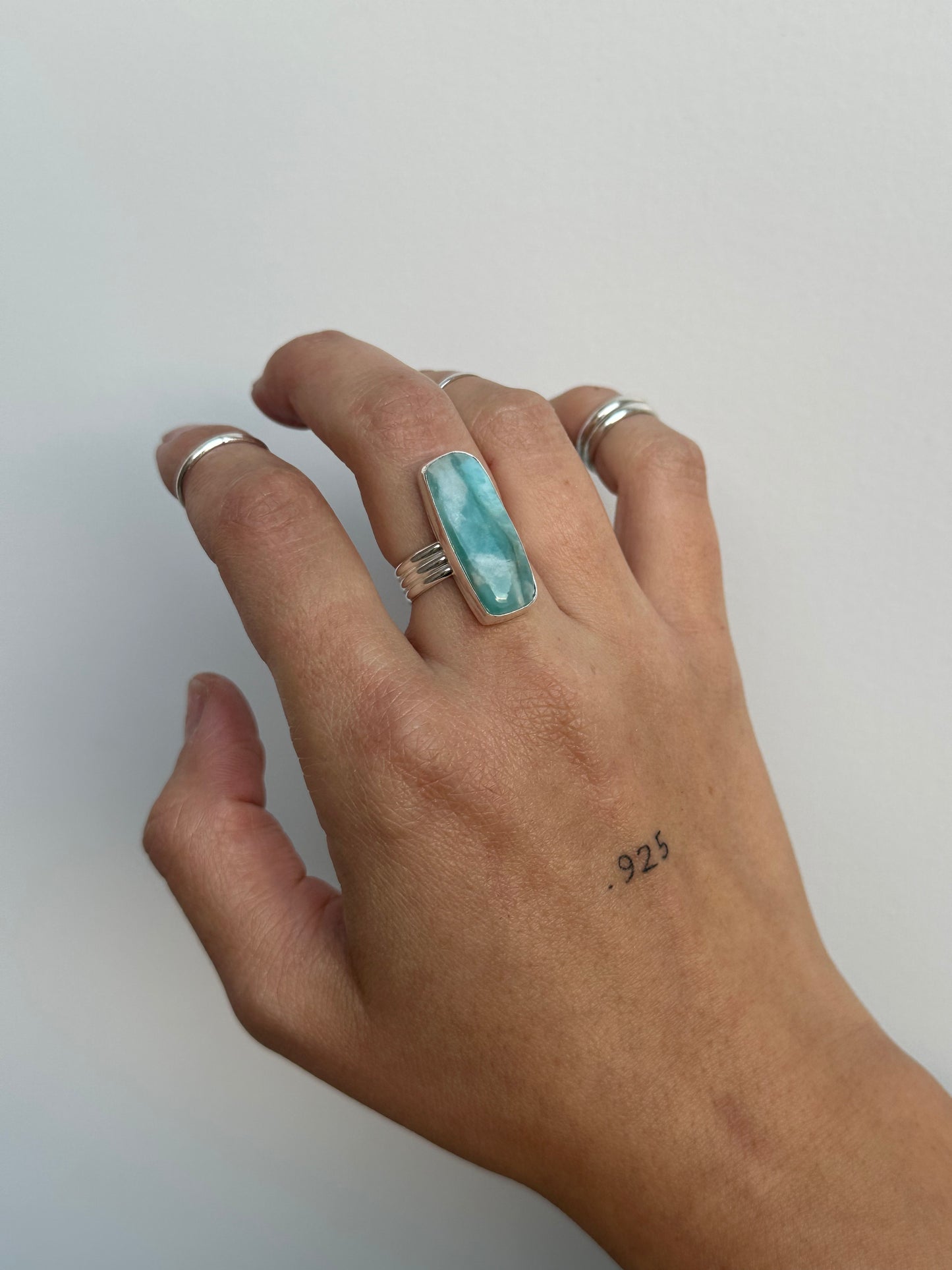 It's Just A Story Bella Size 6.25 - Larimar Ring