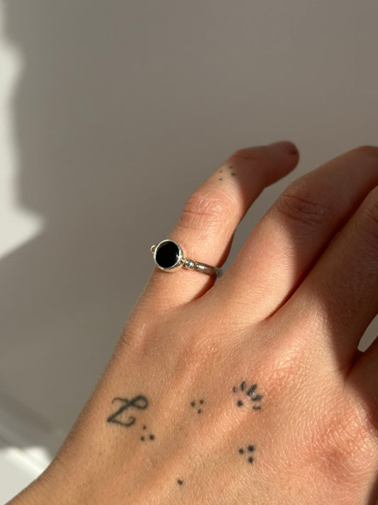 Your Eyes Were Black Size 4.5 - Onyx Ring