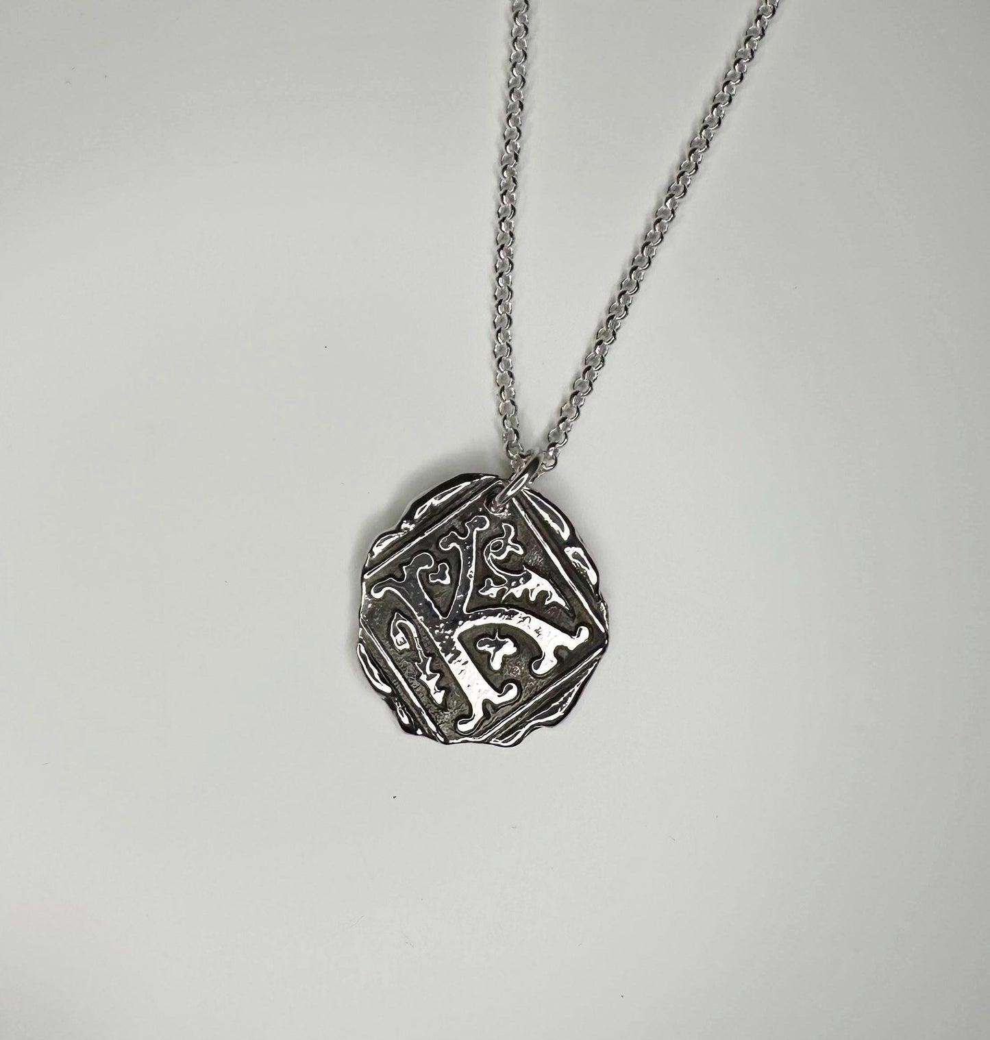 Wax Seal Initial Charm Pendant