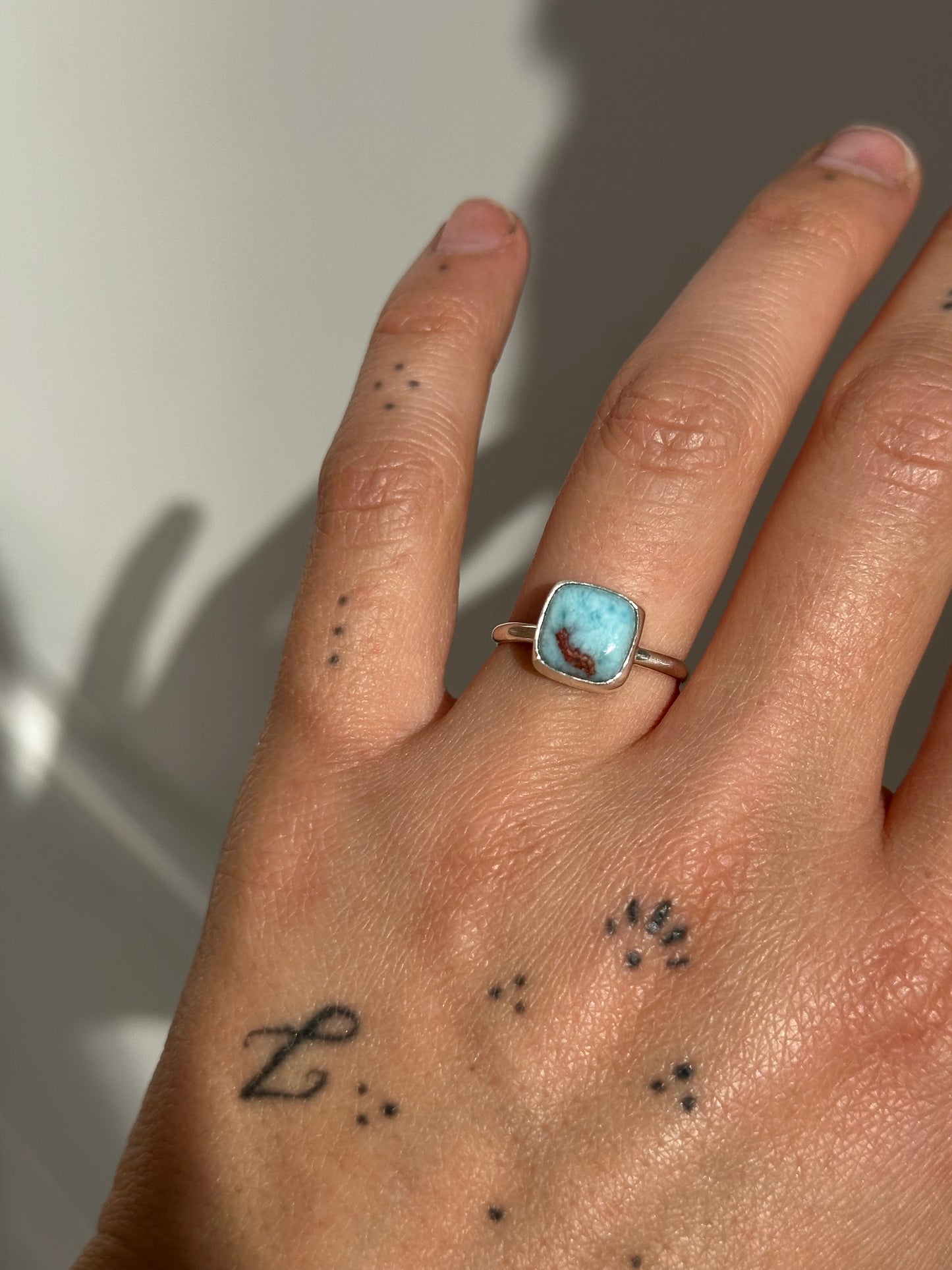 They Don't Come Here - Larimar Ring MADE TO ORDER