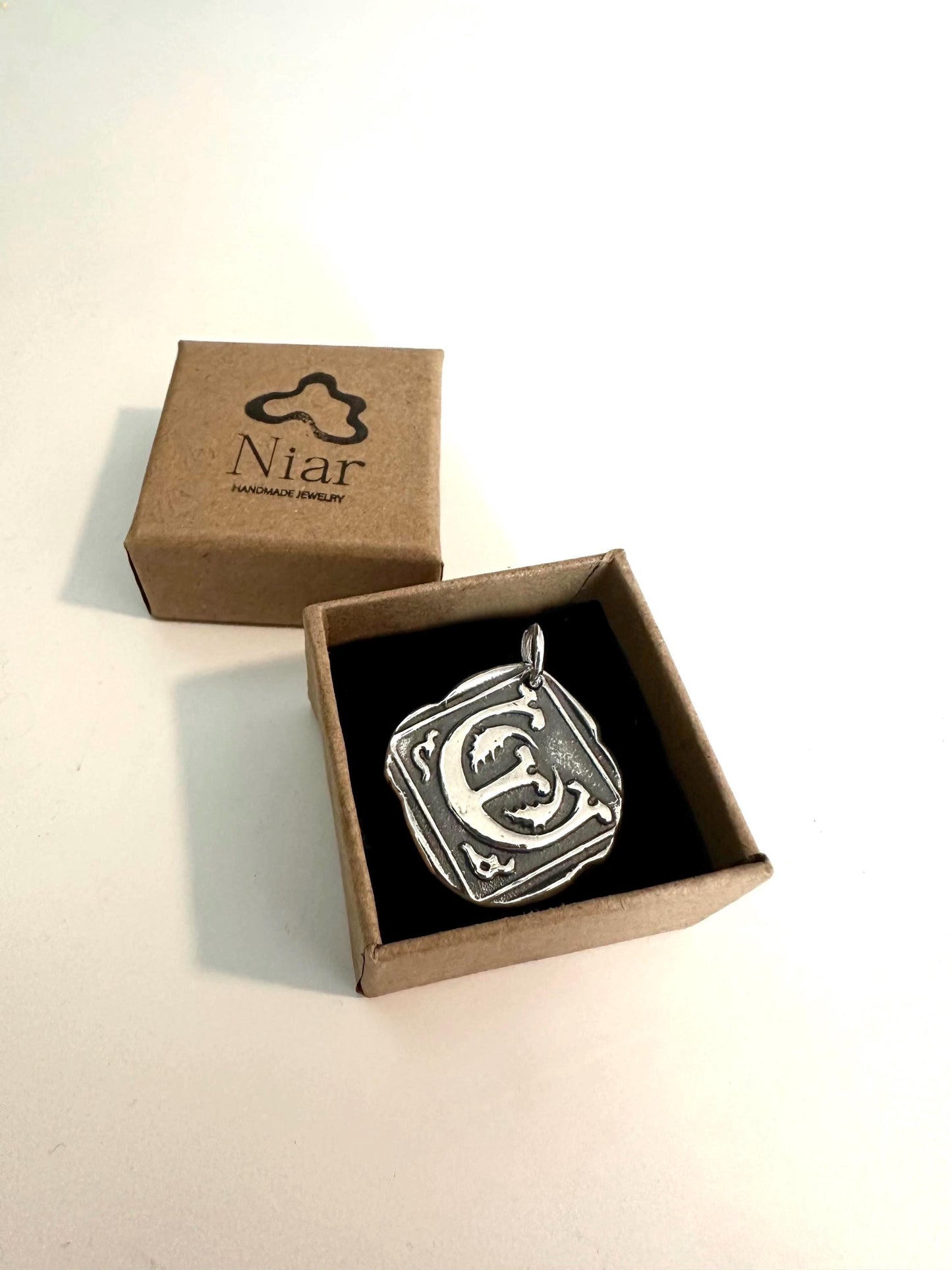 Wax Seal Initial Charm Pendant