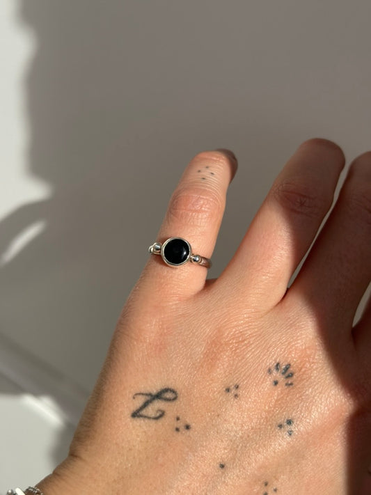 Your Eyes Were Black Size 4.5 - Onyx Ring
