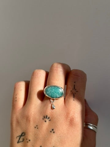 How You Liking The Rain Girl? Size 7.5 - Amazonite Ring