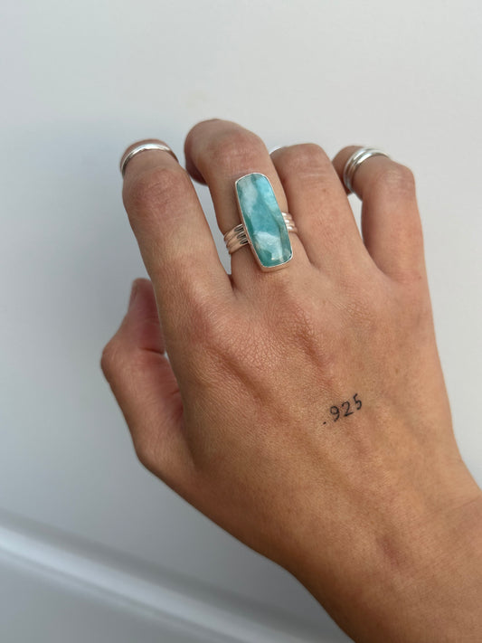 It's Just A Story Bella Size 6.25 - Larimar Ring
