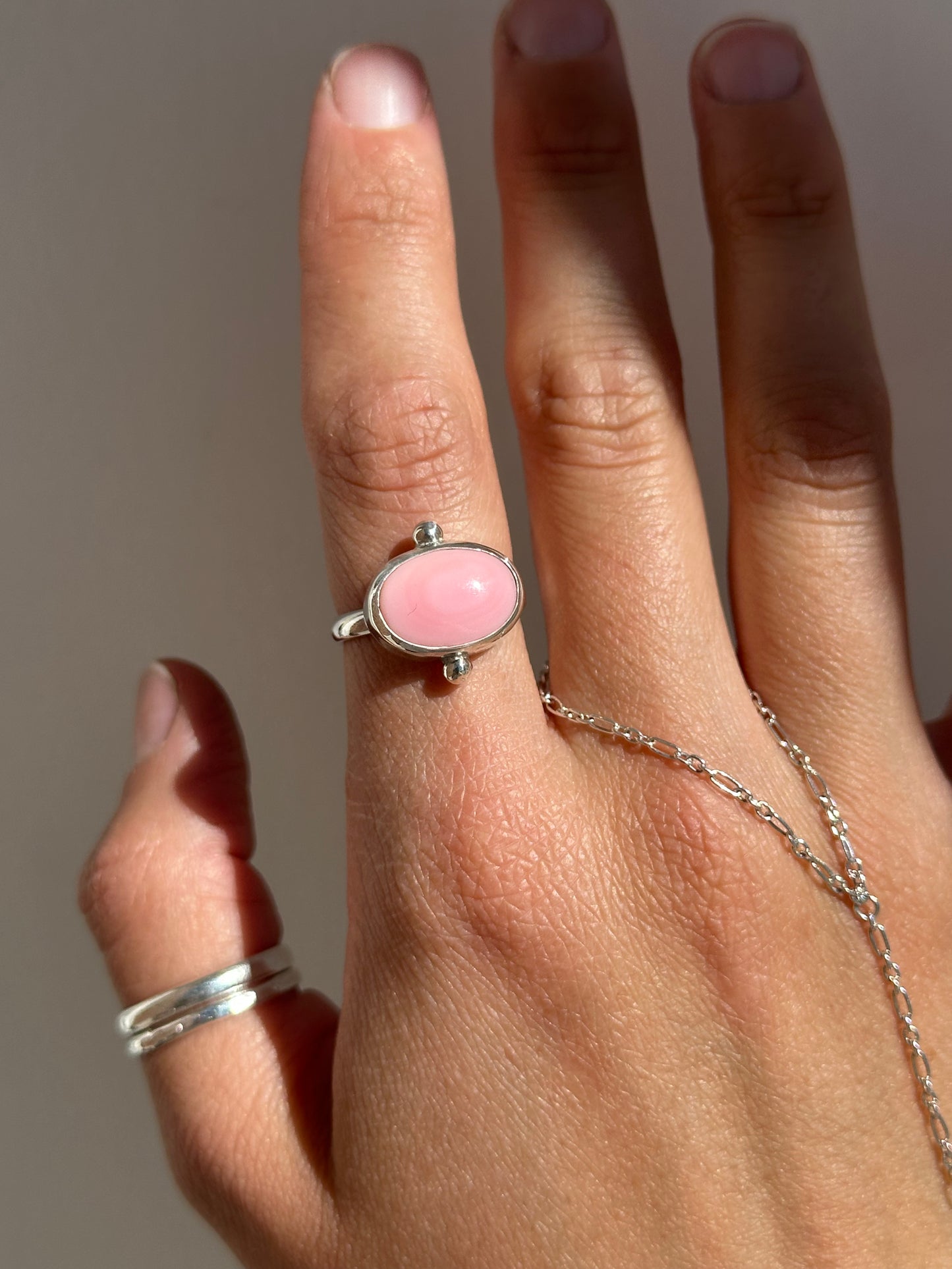 Pink Conch Ring Size 7