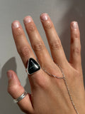 Black Stone Ring Size 8