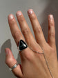 Black Stone Ring Size 8