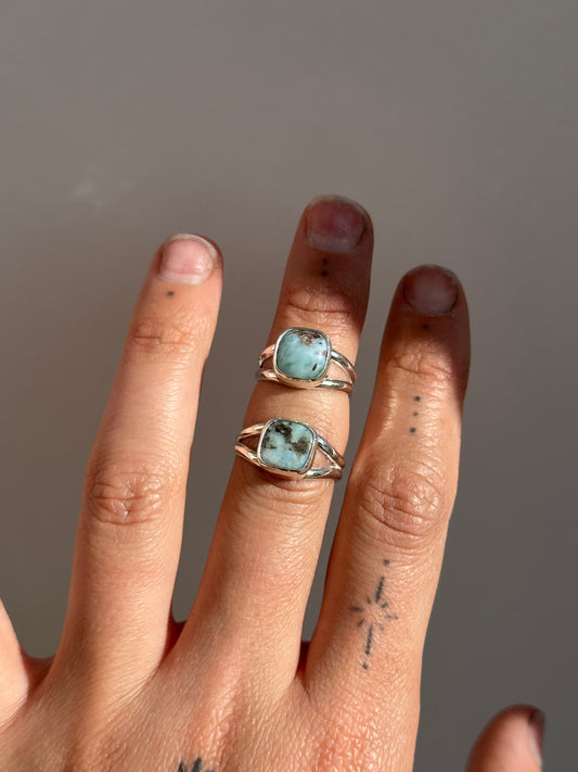 Cliff Jumping - Larimar Ring MADE TO ORDER
