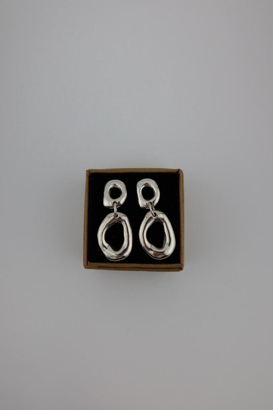 Organic Oval Dangle Earrings