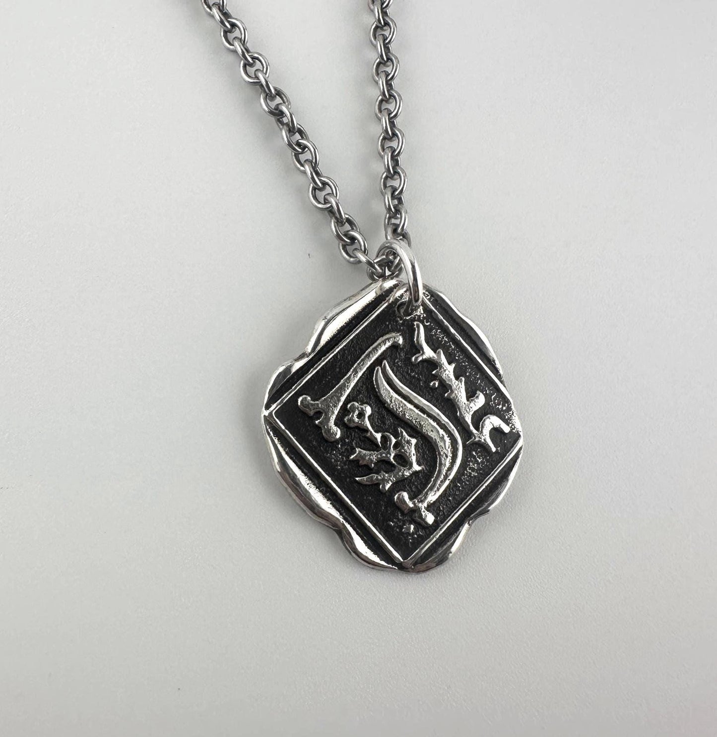 Wax Seal Initial Charm Pendant